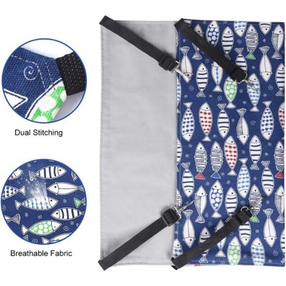 Cat Hammock Bed for Cage - 22x18 inch Adjustable Hanging Cat Bed Reversible - Picture 4 of 8